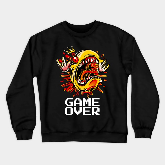 Pac Man Game Over Crewneck Sweatshirt by ChapDemo